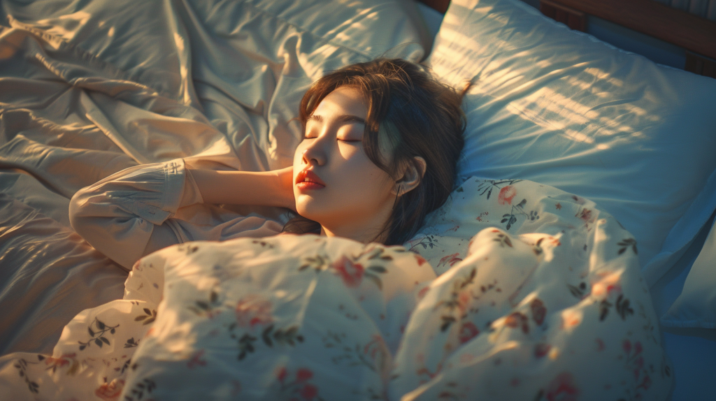 cb23 asian model covers a cooling blanket on a bed sleeping wel 315be218 2b1a 48f1 a2f1 9259d38f8d84 2026 涼被推薦 TOP 5:炎炎夏日必備的涼感寢具
