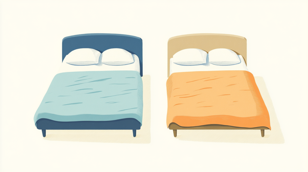 cb23 simple illustration for a magazine article soft bed and fi 296a5647 e23a 4c48 8271 99eebe2fbbf7 常常落枕導致睡醒腰酸背痛?選對枕頭與床墊,告別頸椎與肌肉酸痛